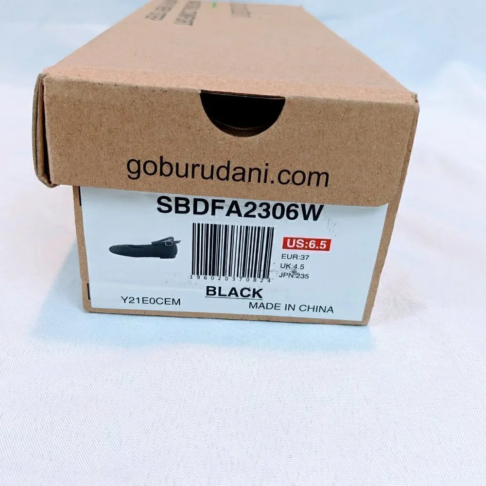 Burudani Black Knitted Flats Size 6.5